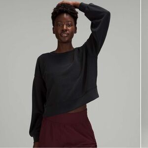 Lululemon Perfectly Oversized Cropped Crew Softstreme Black